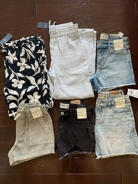 NWT Abercrombie Girls - Six 9/10 Spring/Summer Bottoms (Shorts, Pants, Skirts)
